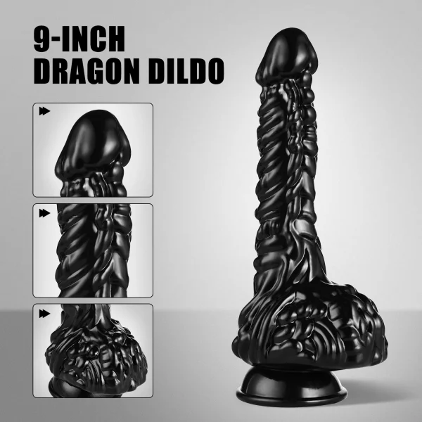 Kemra dildo black high fidelity soft penis female sex toy manual masturbator adult product：圖片 4
