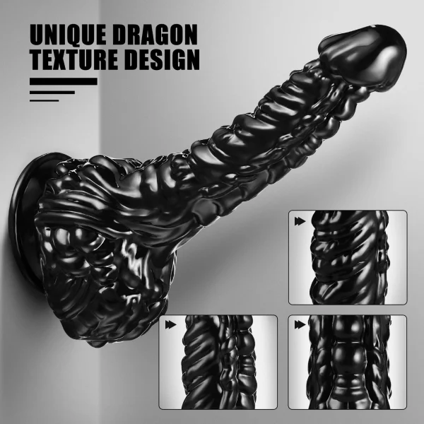 Kemra dildo black high fidelity soft penis female sex toy manual masturbator adult product：圖片 3