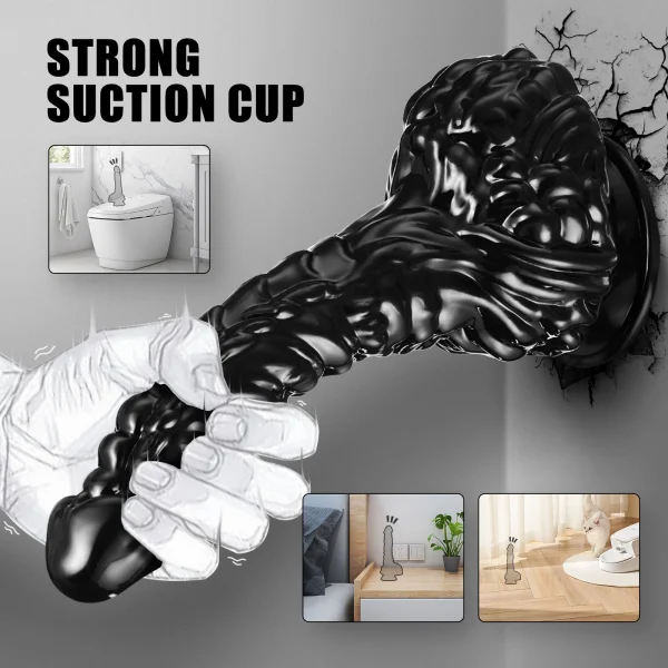 Kemra dildo black high fidelity soft penis female sex toy manual masturbator adult product：圖片 2