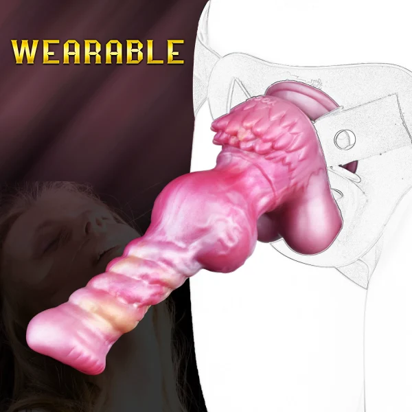 Alien horse dick retractable vibrator, wearable dildo：圖片 3