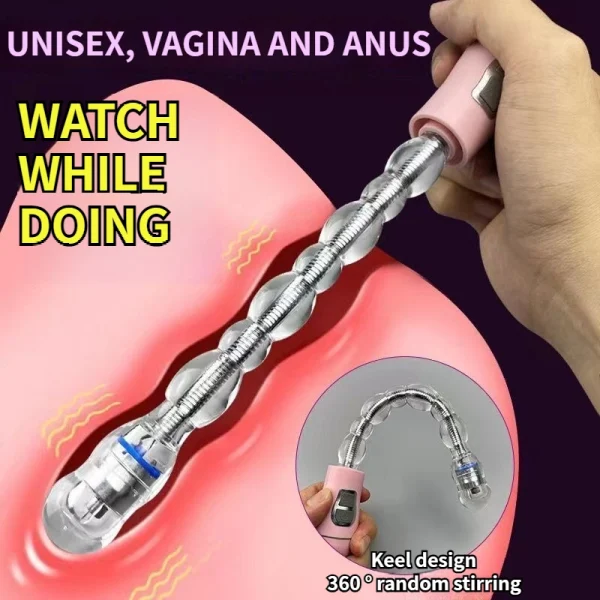 Electric anal masturbator, vibrating anal plug beads：圖片 3