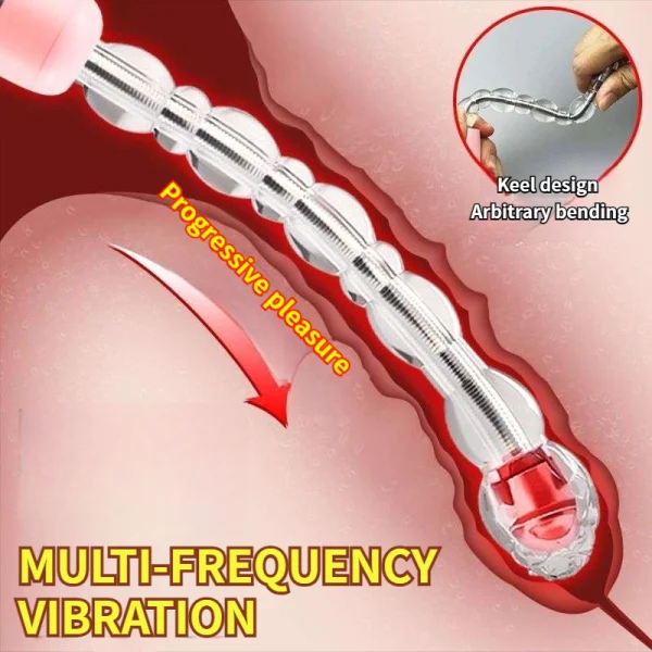 Electric anal masturbator, vibrating anal plug beads：圖片 2
