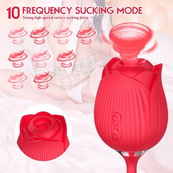 Rose Sex Toy Sucking Vibrator：圖片 3