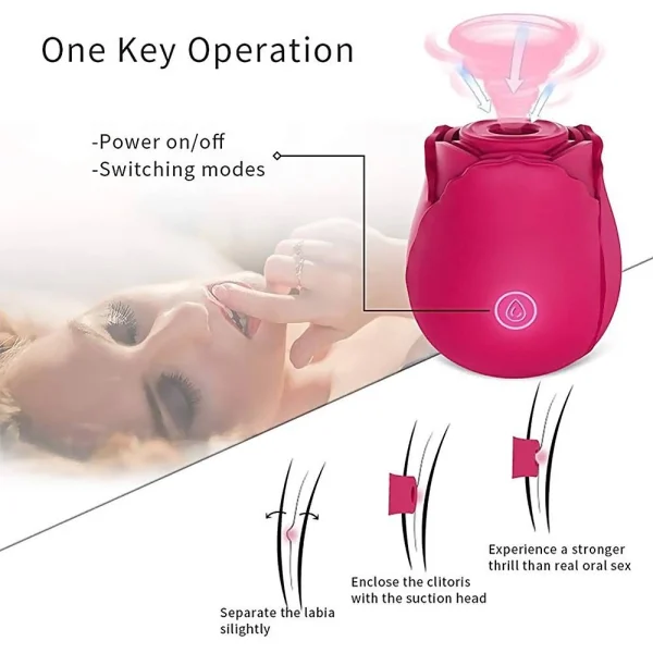 Sex Toys Sexual Sucker Women Rose Vibrator：圖片 4