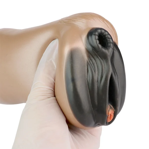 Brown horse simulated vagina and anus mold, male masturbation cup：圖片 4