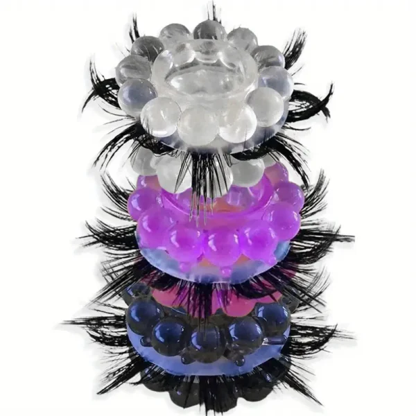 Glue penis ring men's soft sheep eyeball chicken ring lock ejaculation adult toy bedroom use：圖片 3