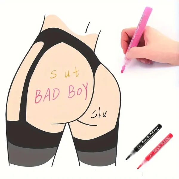 Sexy Body Art Markers - Water-based, washable, adult play toys, suitable for couples, rich writing and drawing experience, fun activity for parties, games for body painting