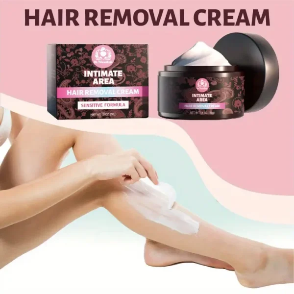 Hair removal cream for women's bikini, underarms and sensitive areas - alcohol-free and paraben-free formula, gentle and painless hair removal cream, quickly smooths the private areas of legs and arms：圖片 4