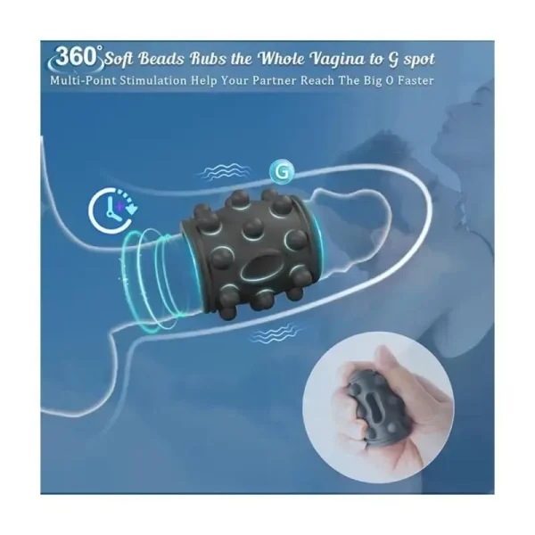 Vibrating condom,upgraded version vibrating penis cover Penis ring Penis and G-spot clitoris stimulation vibrator Couple adult sex toys Universal：圖片 2