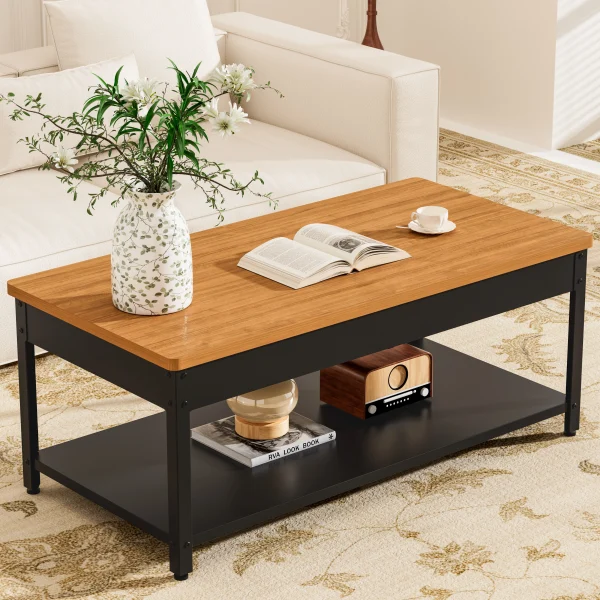 Heavy duty security coffee table with fingerprint lock and alarm function - double layer cabinet, hidden storage, stainless steel and hardwood structure - modern security center table for living room, home office, valuables, simple design, high quality workmanship, suitable for office professionals：圖片 5